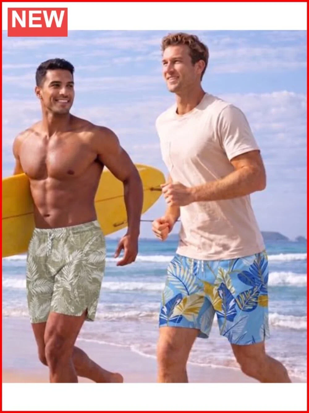 Men's Quick Dry Swim Trunks with Compression Liner 2 in 1 Board Shorts